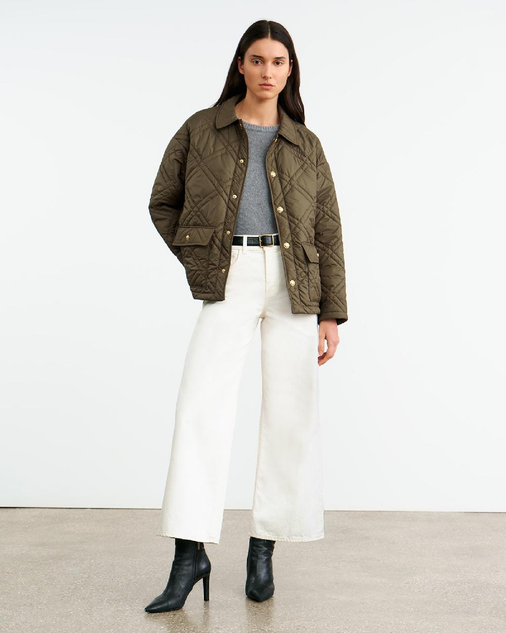 Nili Lotan HELAH QUILTED PARKA ARMY GREEN