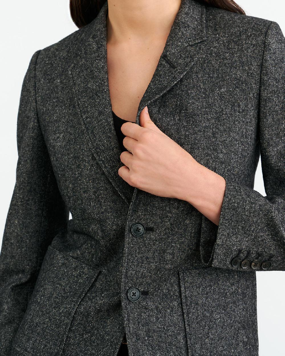 Nili Lotan HOLDEN BLAZER GRAPHITE DONEGAL