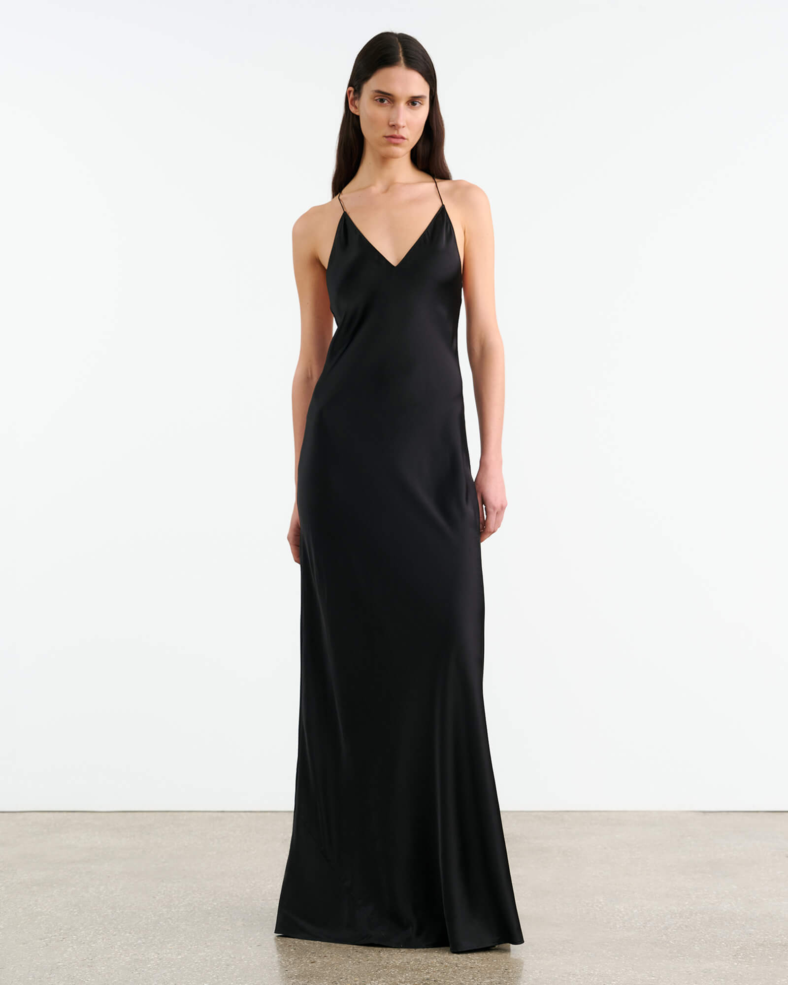 Nili Lotan IRA SILK GOWN BLACK