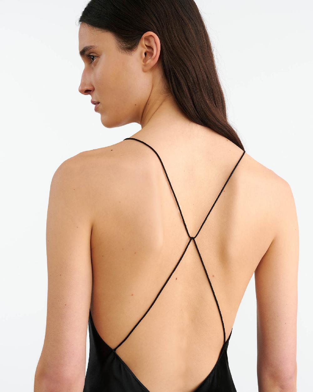 Nili Lotan IRA SILK GOWN BLACK