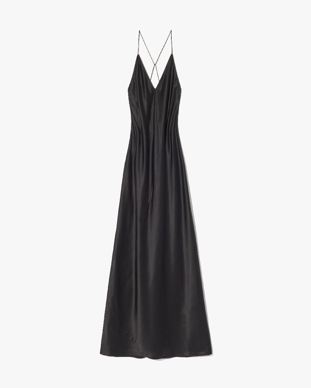 nili lotan IRA SILK GOWN BLACK