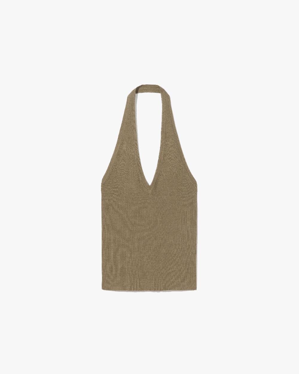 nili lotan IVEY SILK HALTER BLACK