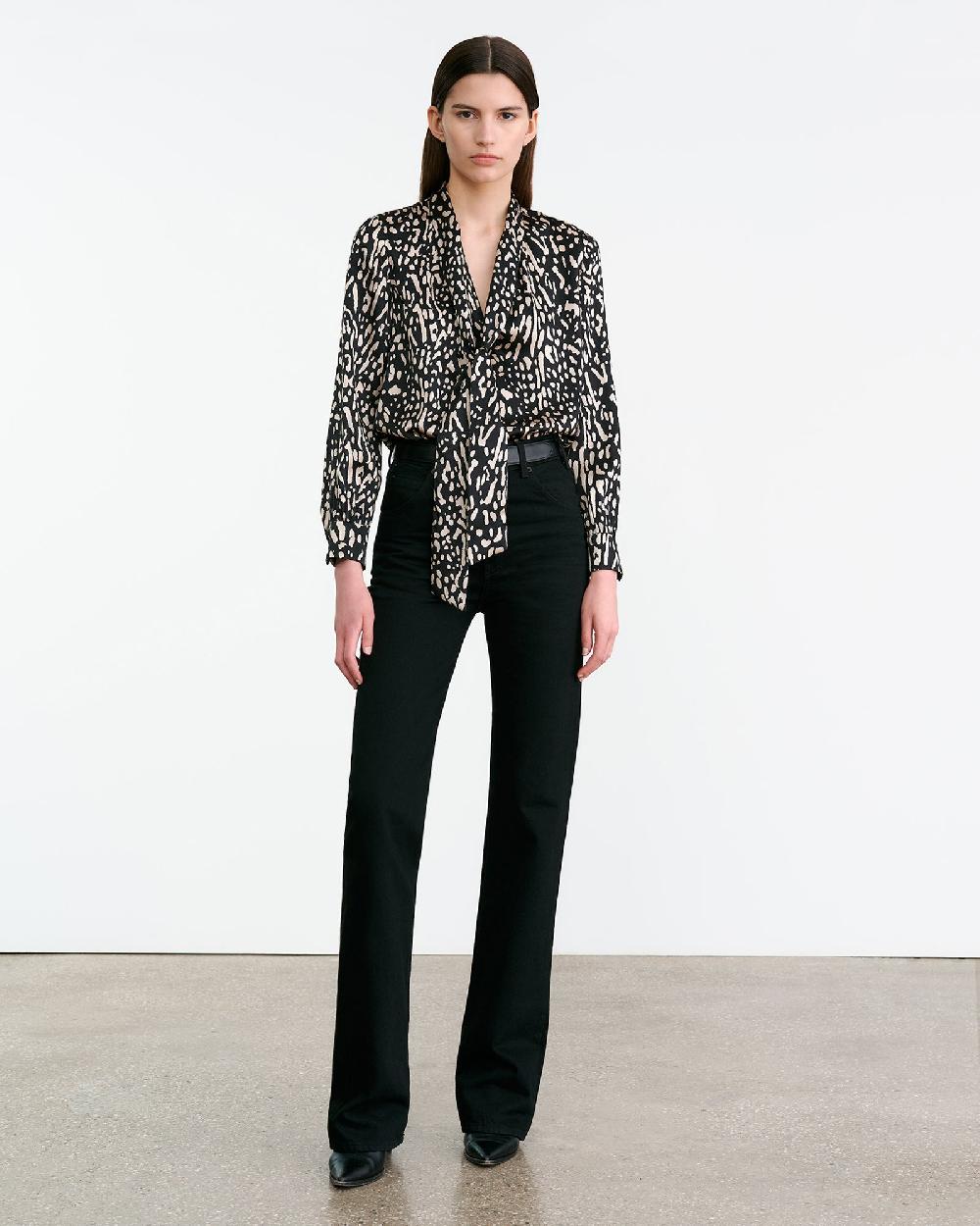 Nili Lotan JANESE SILK BLOUSE BLACK