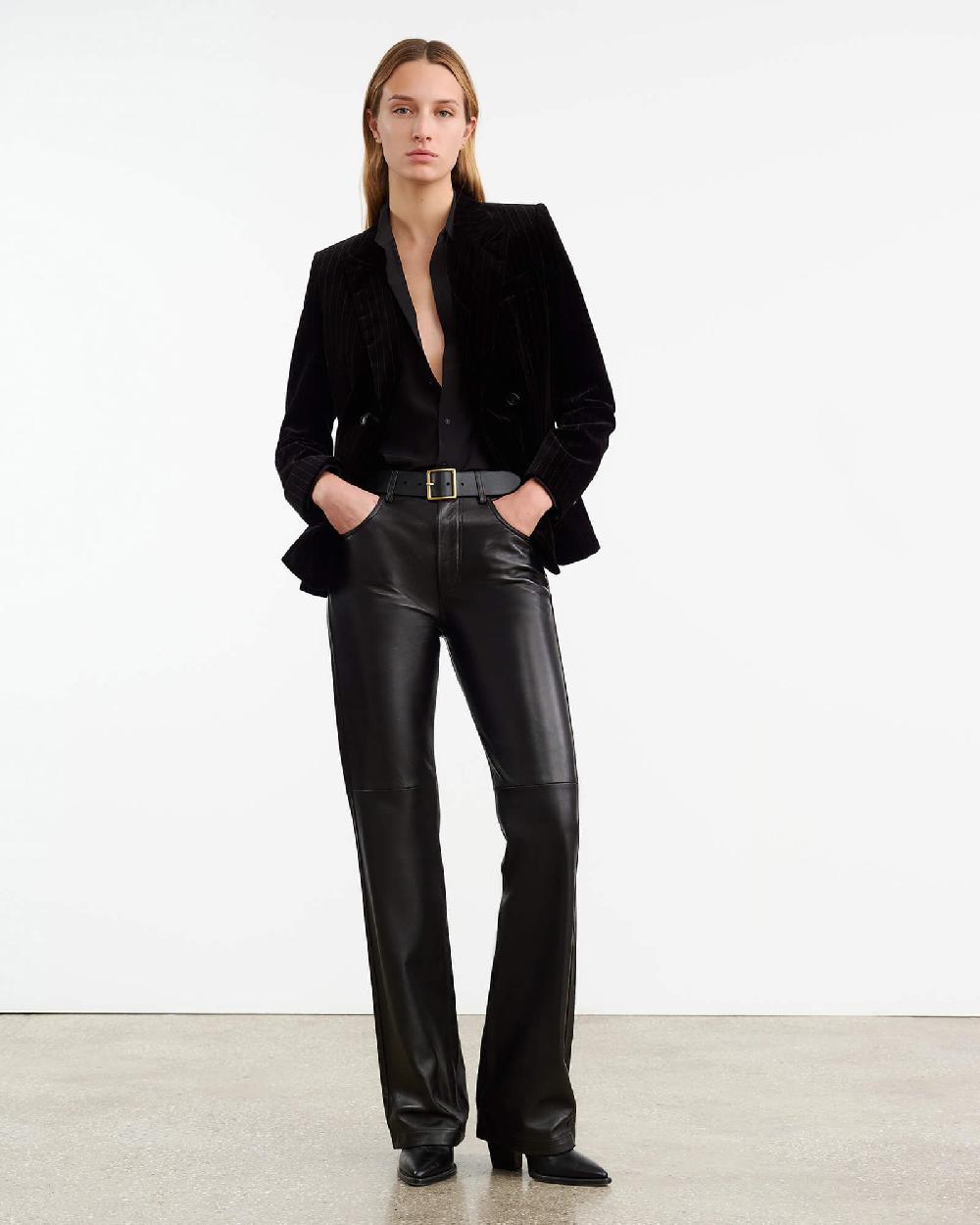 Nili Lotan JOAN LEATHER PANT ESPRESSO