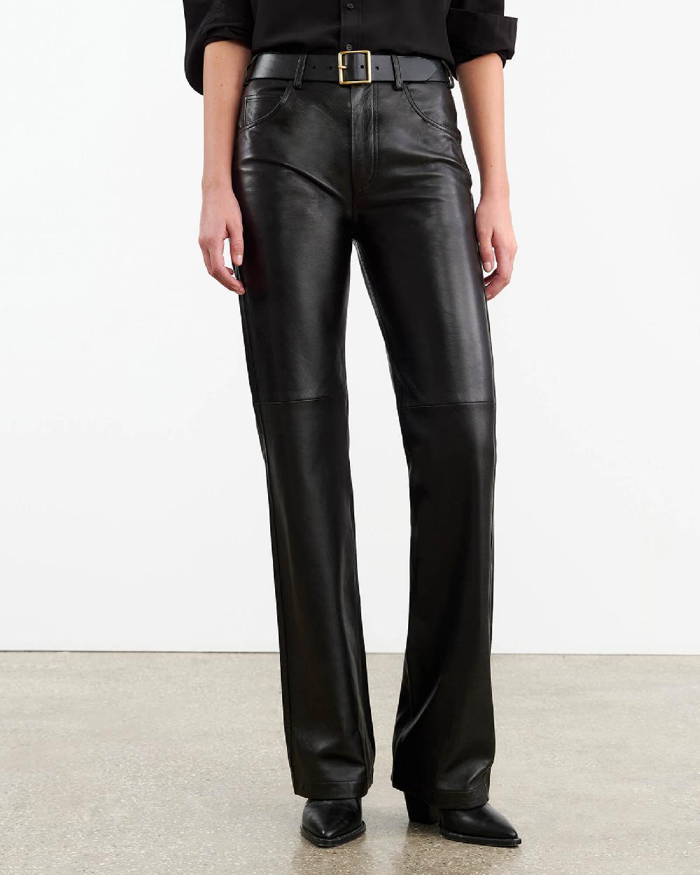 Nili Lotan JOAN LEATHER PANT ESPRESSO