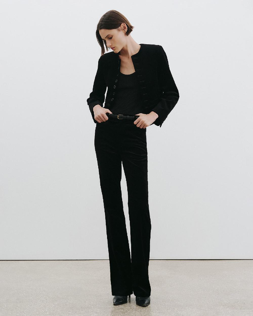 Nili Lotan JOAN VELVET PANT BLACK
