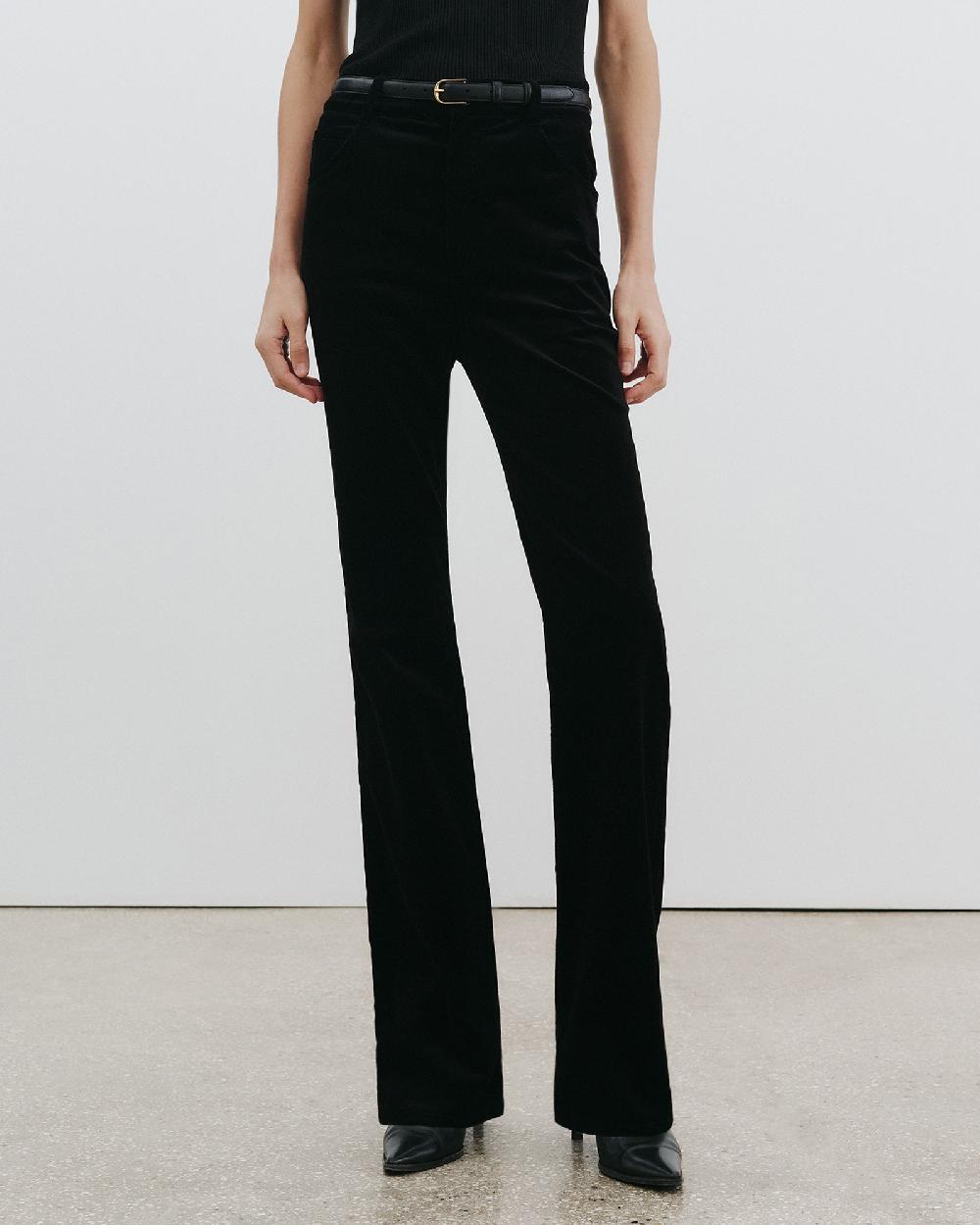 Nili Lotan JOAN VELVET PANT BLACK