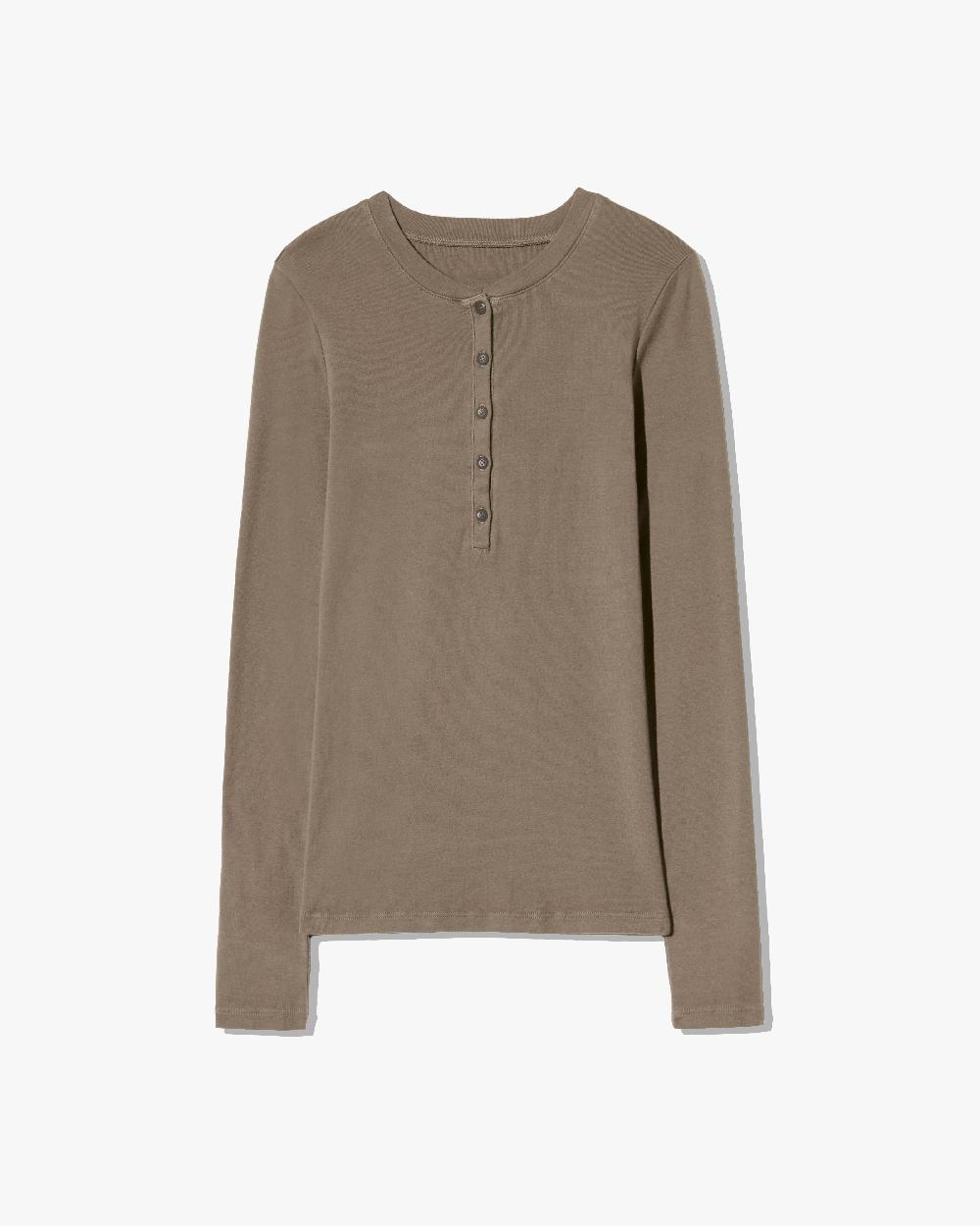 nili lotan JORDAN HENLEY TEE ARMY GREY