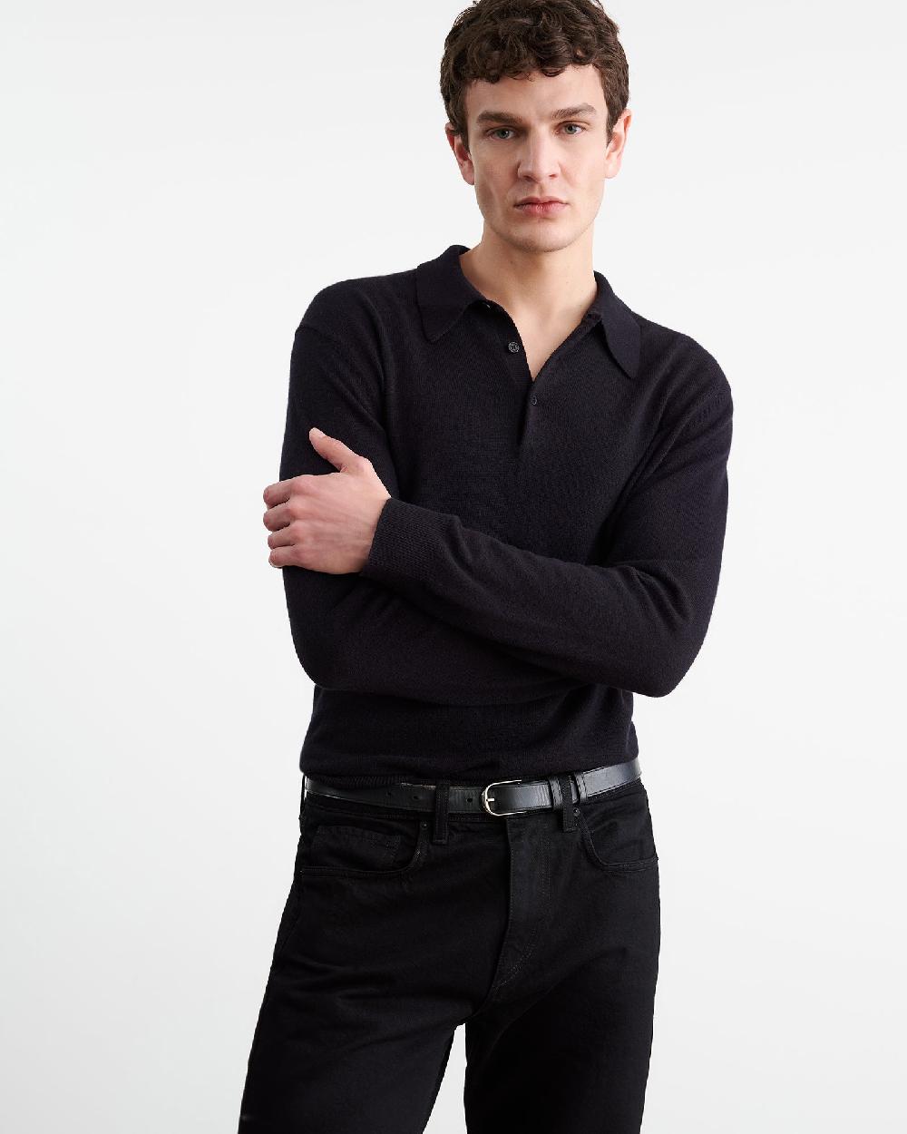 Nili Lotan JOVAN CASHMERE POLO UMBER