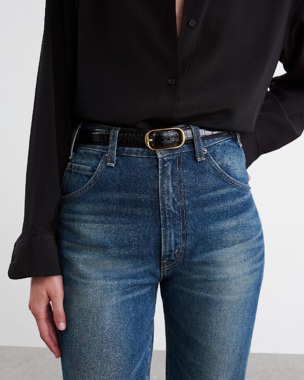 Nili Lotan JULIEN SILK BLOUSE BLACK
