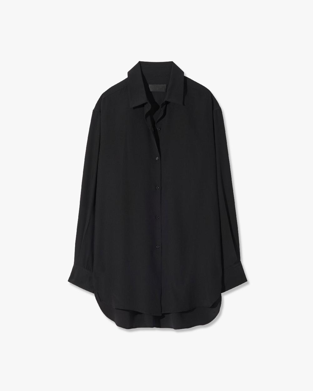 nili lotan JULIEN SILK BLOUSE BLACK