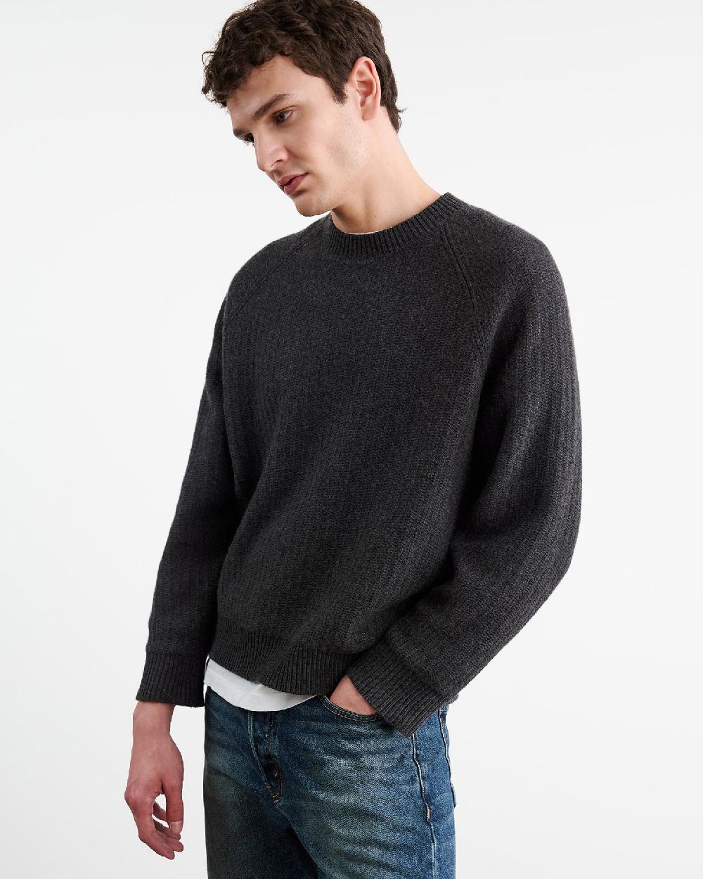 Nili Lotan KADIR SWEATER CHARCOAL MELANGE