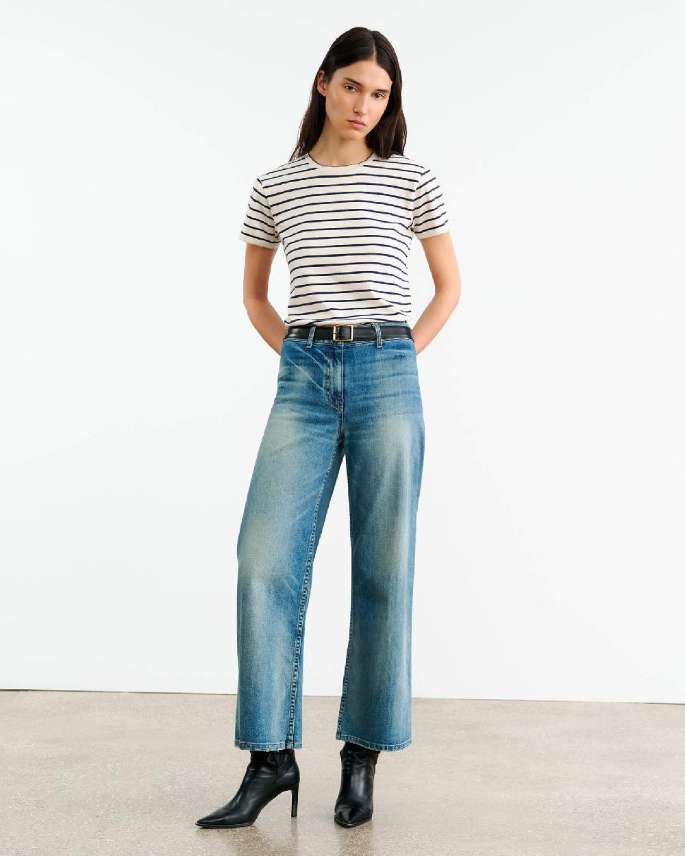 Nili Lotan LANA TEE NATURAL/NAVY STRIPE