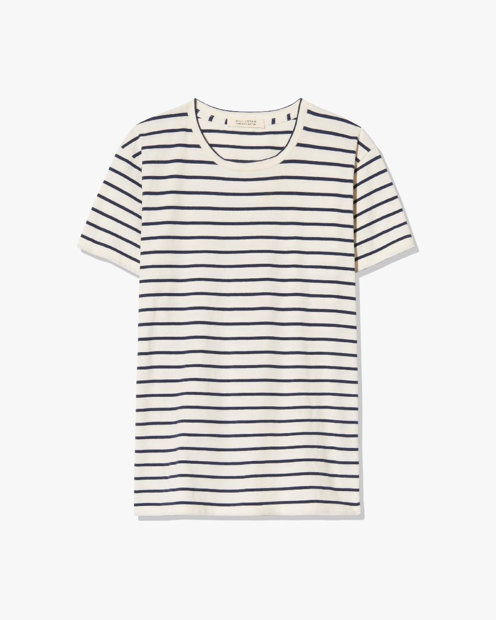 nili lotan LANA TEE NATURAL/NAVY STRIPE
