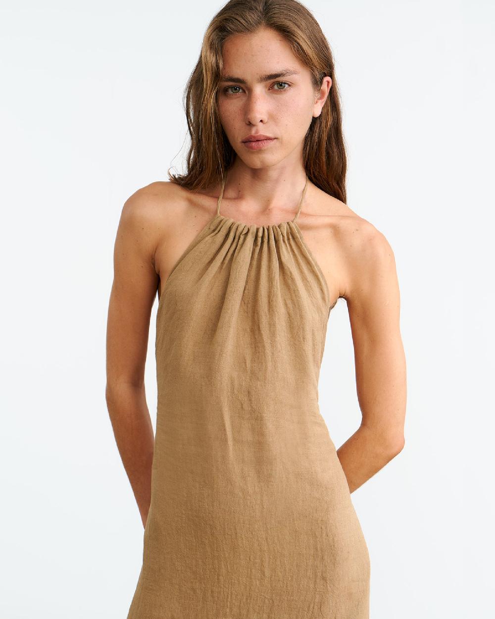 Nili Lotan LELIA DRESS KHAKI