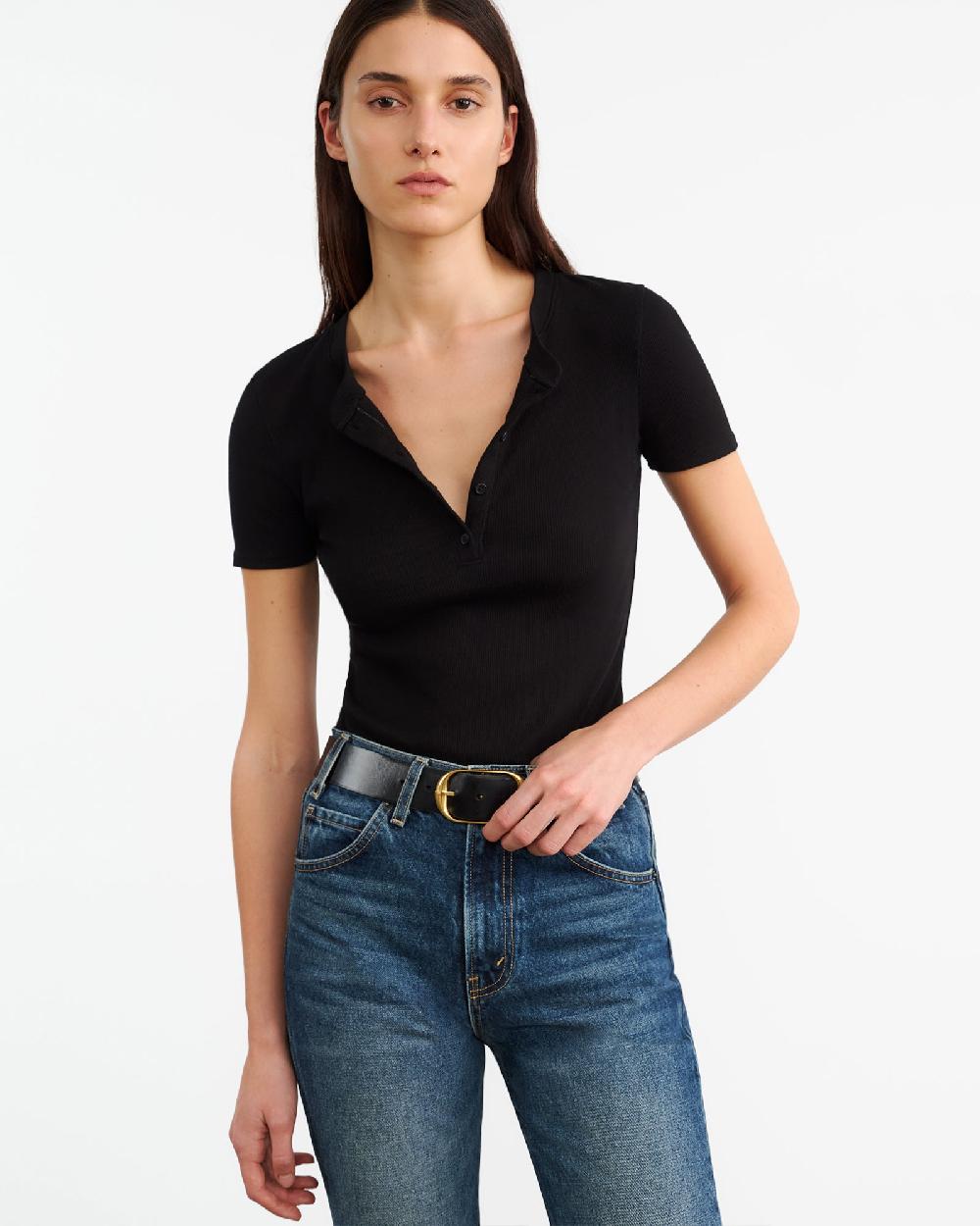 Nili Lotan LORENE HENLEY JET BLACK