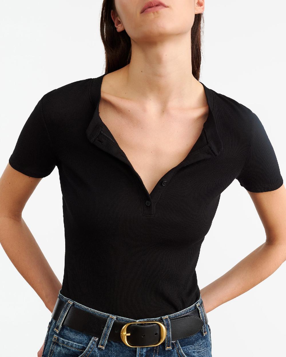Nili Lotan LORENE HENLEY JET BLACK