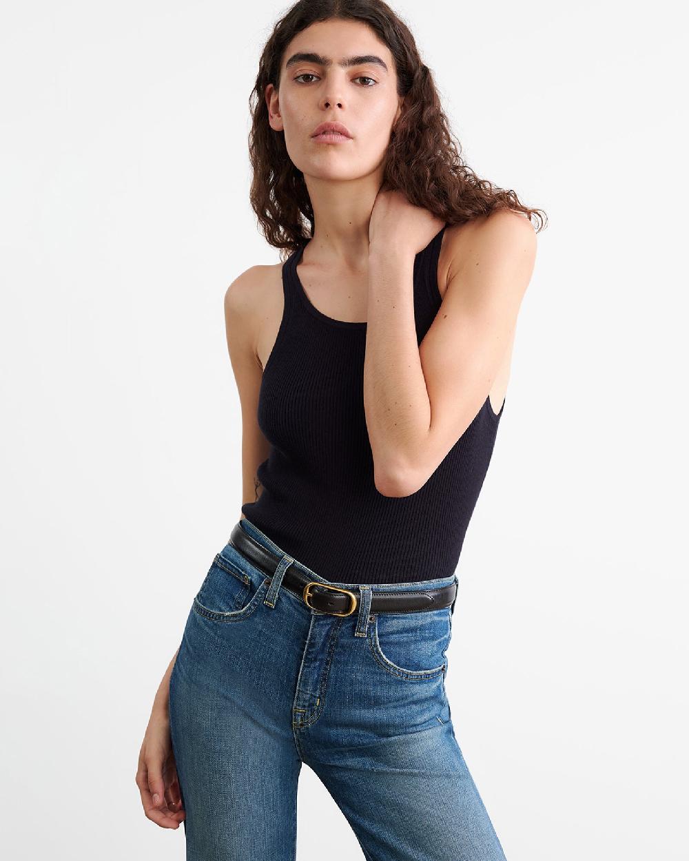 Nili Lotan LOTTIE KNIT TANK DARK NAVY