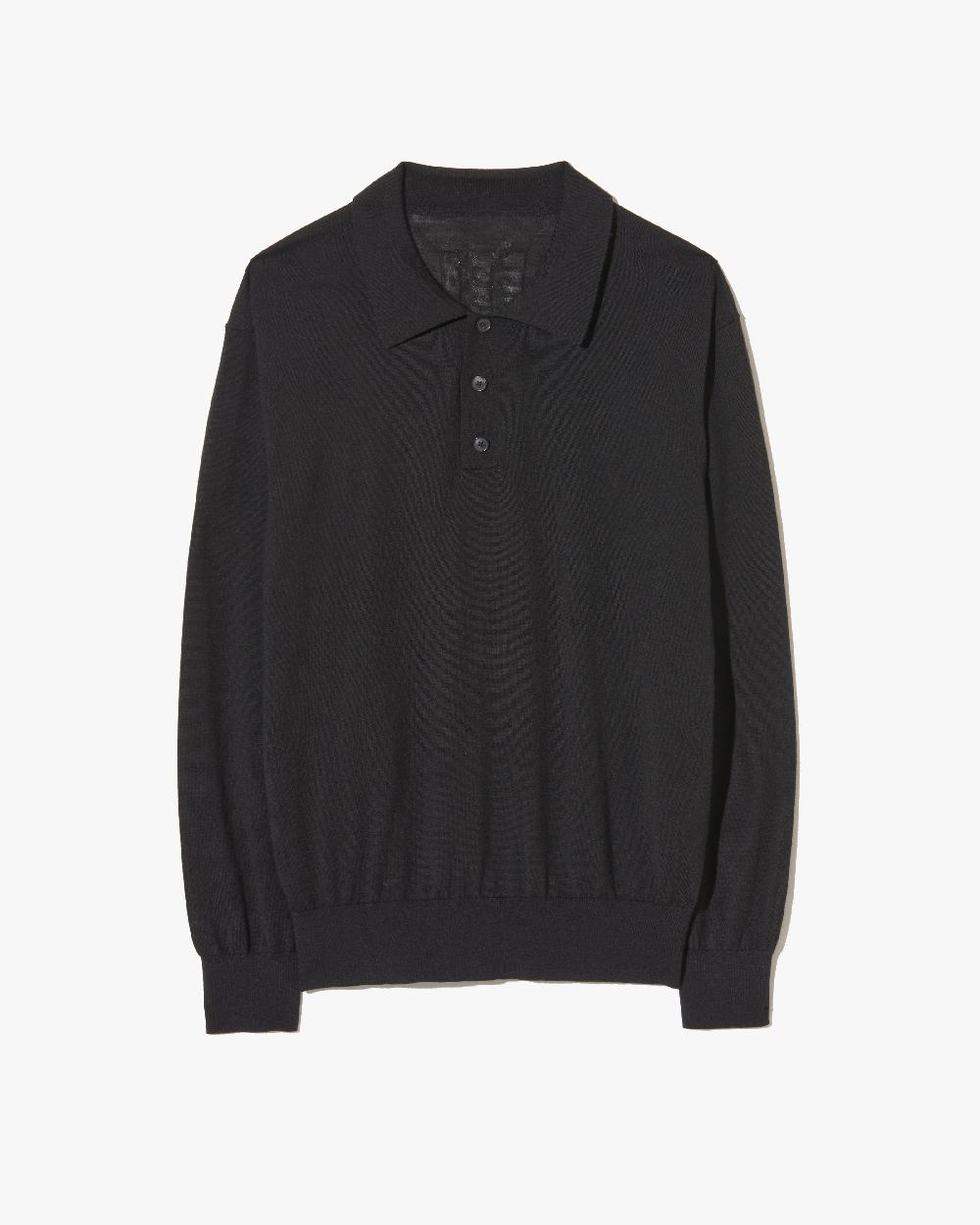 nili lotan LUDO POLO SWEATER BLACK
