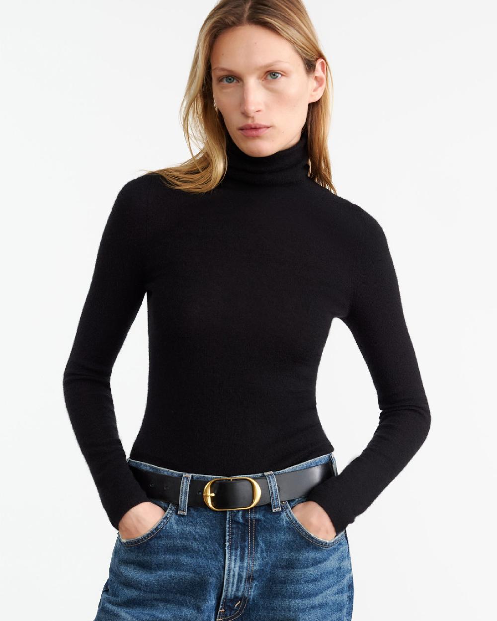 Nili Lotan LYNETTE CASHMERE TURTLENECK BLACK