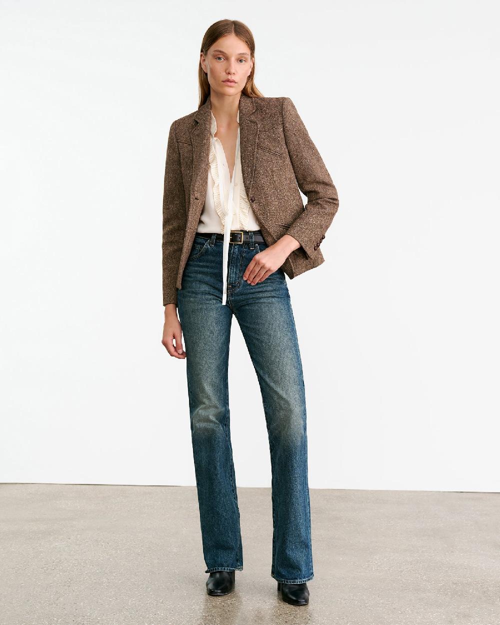 Nili Lotan LYON JACKET BROWN DONEGAL