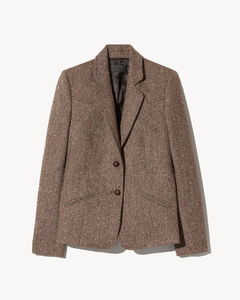 nili lotan LYON JACKET BROWN DONEGAL