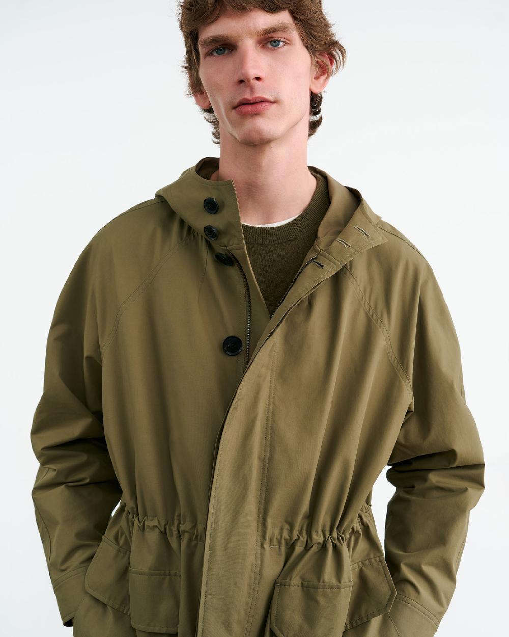 Nili Lotan MARCUS COAT LIGHT ARMY GREEN