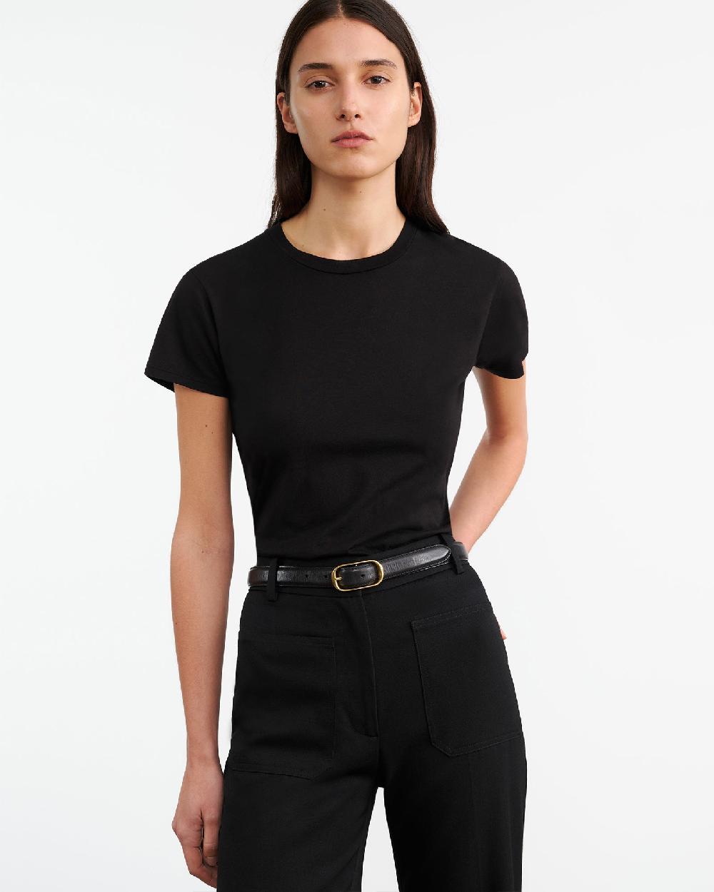 Nili Lotan MARIELA TEE JET BLACK