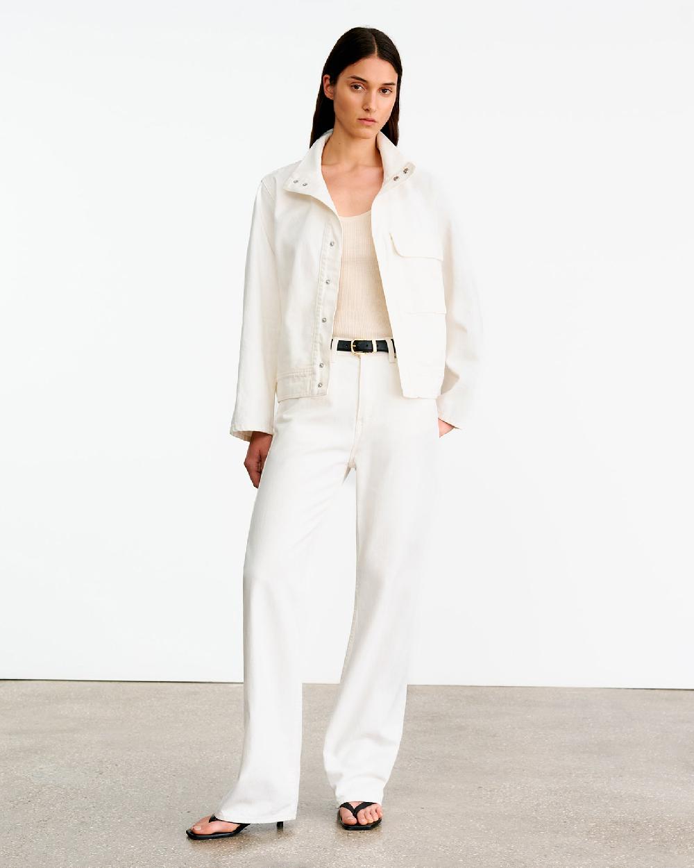 Nili Lotan MARILOU DENIM JACKET CREAM