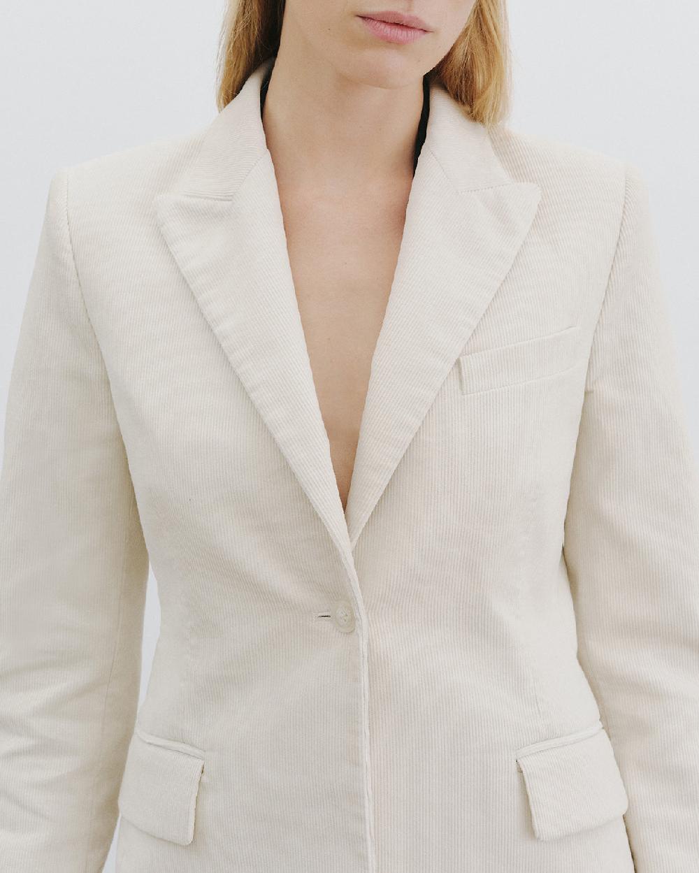 Nili Lotan MARSHAL CORDUROY JACKET IVORY