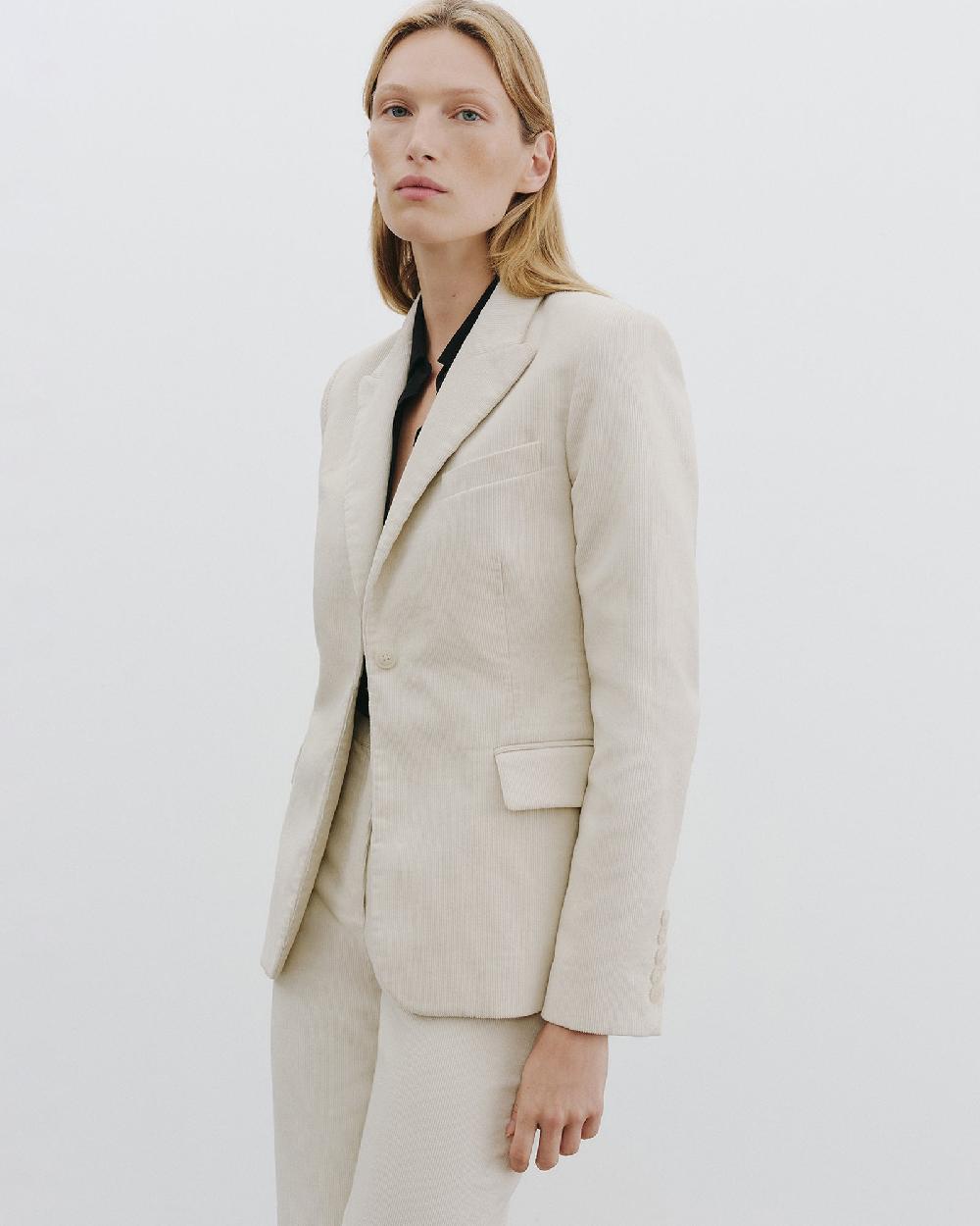 Nili Lotan MARSHAL CORDUROY JACKET IVORY