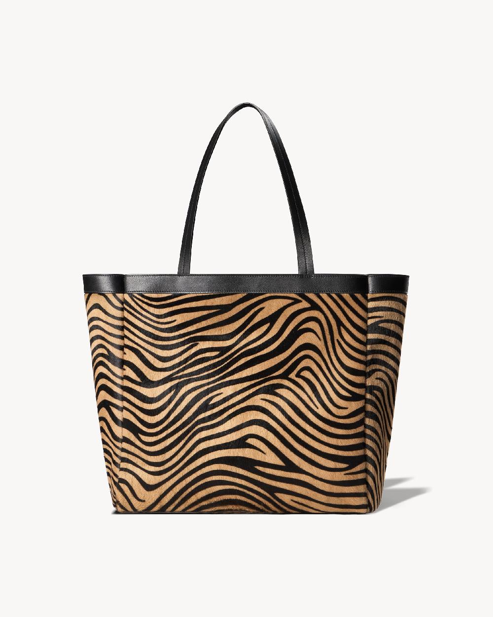 nili lotan MEDIUM LOREN BAG KHAKI/BLACK ZEBRA