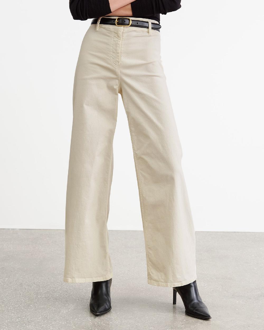 Nili Lotan MEGAN COTTON PANT CHOCOLATE BROWN