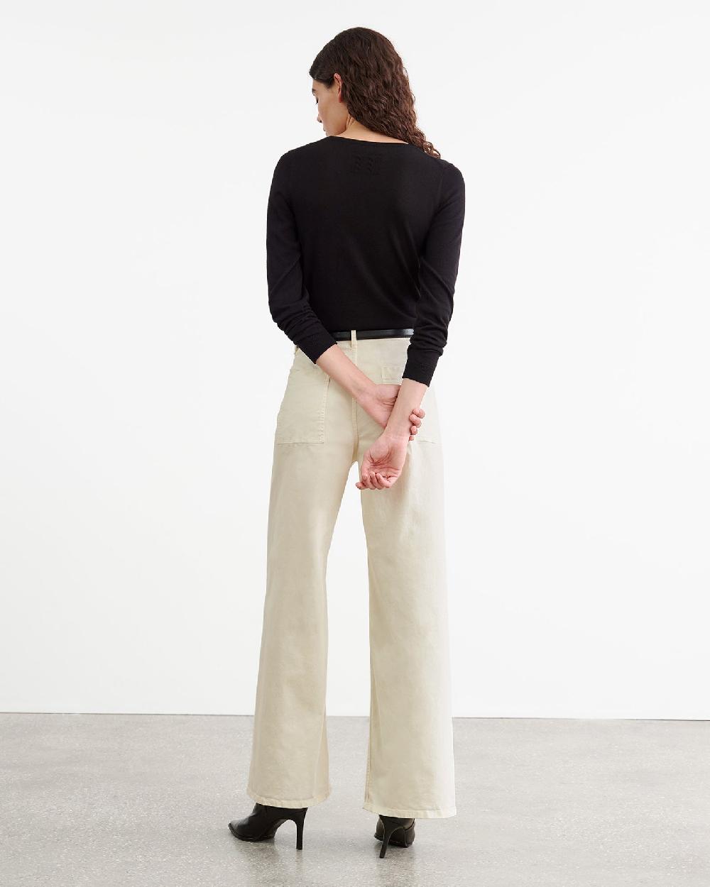 Nili Lotan MEGAN COTTON PANT CHOCOLATE BROWN