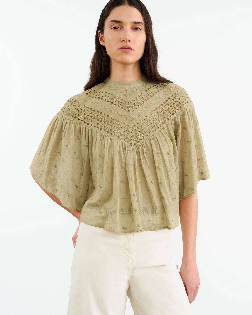 Nili Lotan MIKKI BLOUSE IVORY