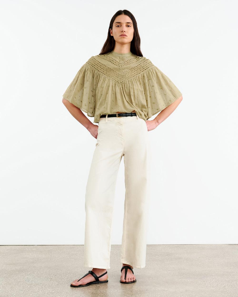 Nili Lotan MIKKI BLOUSE IVORY