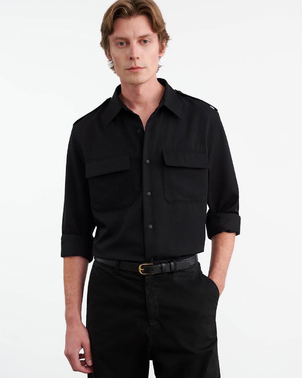 Nili Lotan MIRKO SHIRT BLACK