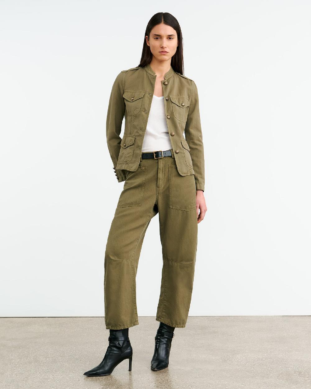 Nili Lotan MONA JACKET OLIVE GREEN