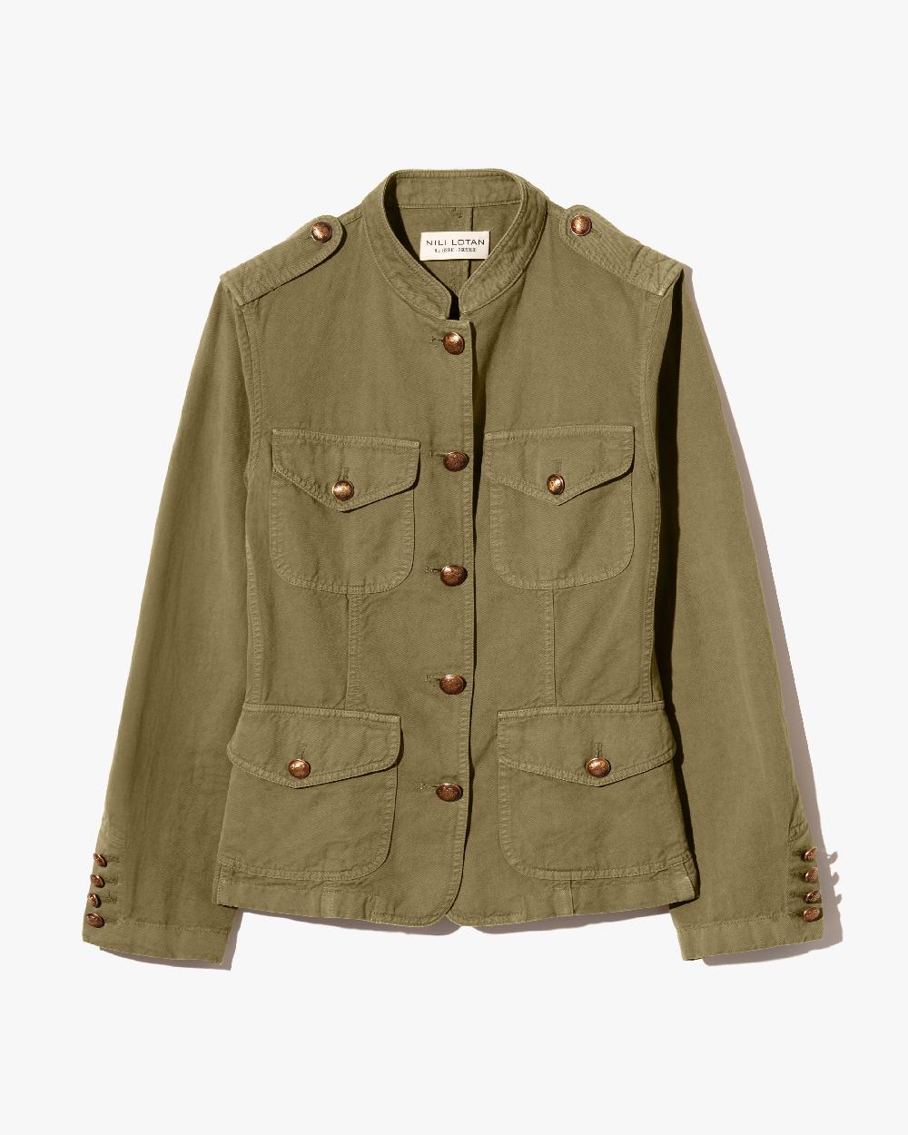 nili lotan MONA JACKET OLIVE GREEN