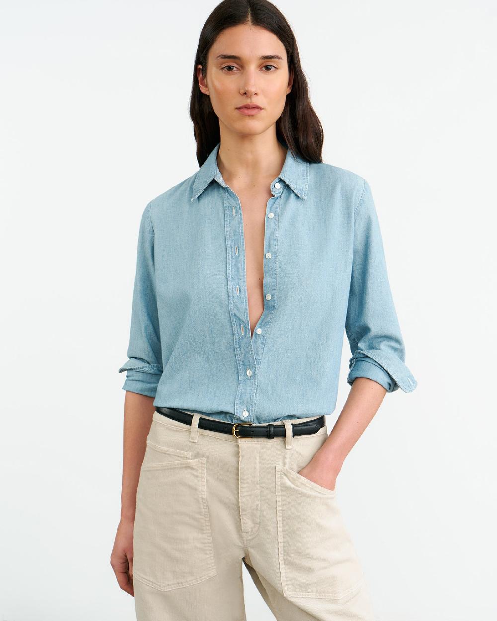 Nili Lotan MONTI DENIM SHIRT CHAMBRAY