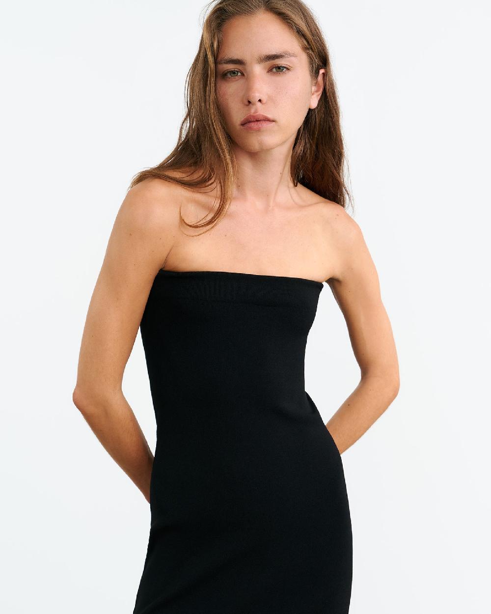 Nili Lotan MOZANA KNIT DRESS BLACK