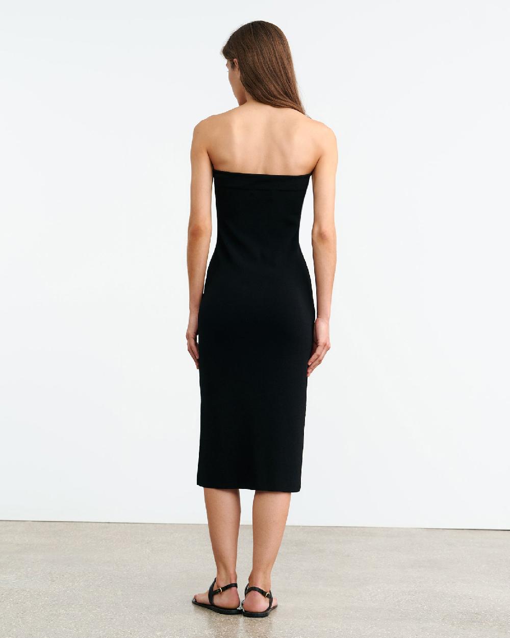 Nili Lotan MOZANA KNIT DRESS BLACK