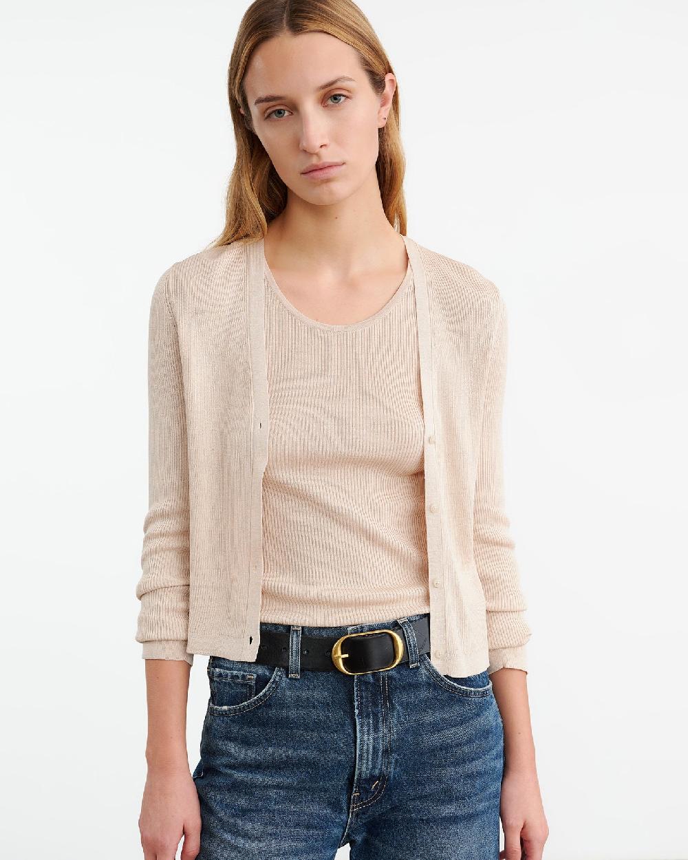 Nili Lotan NARI SILK CARDIGAN BLACK