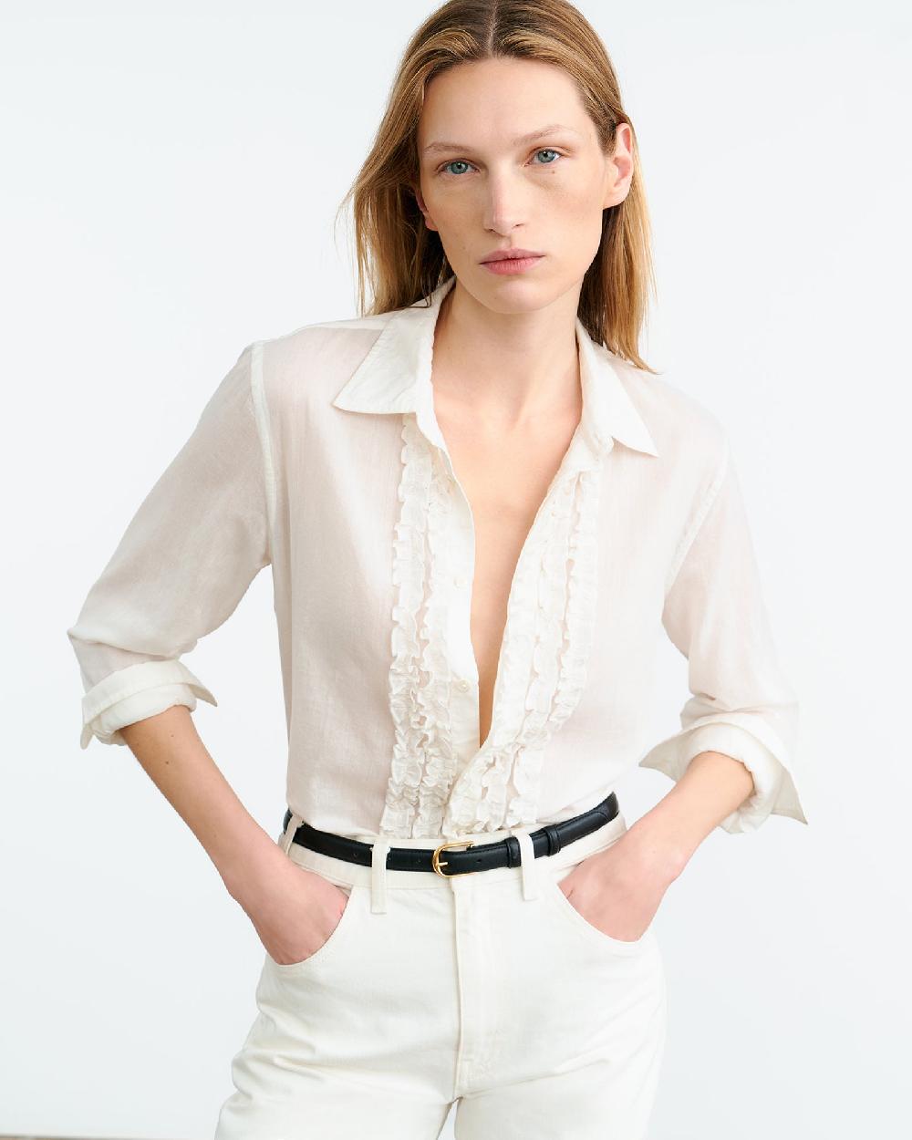 Nili Lotan NATHAEL SHIRT IVORY