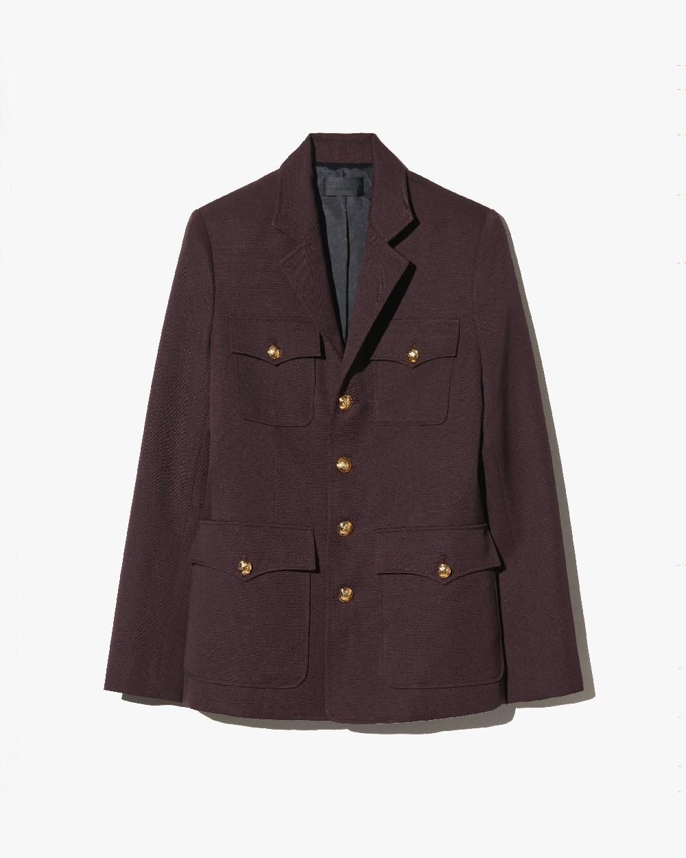 nili lotan NELSON WOOL JACKET OXBLOOD