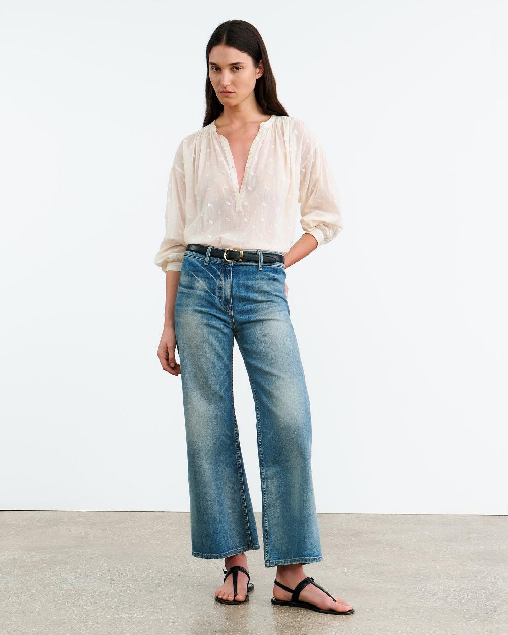 Nili Lotan NEVILLE BLOUSE IVORY