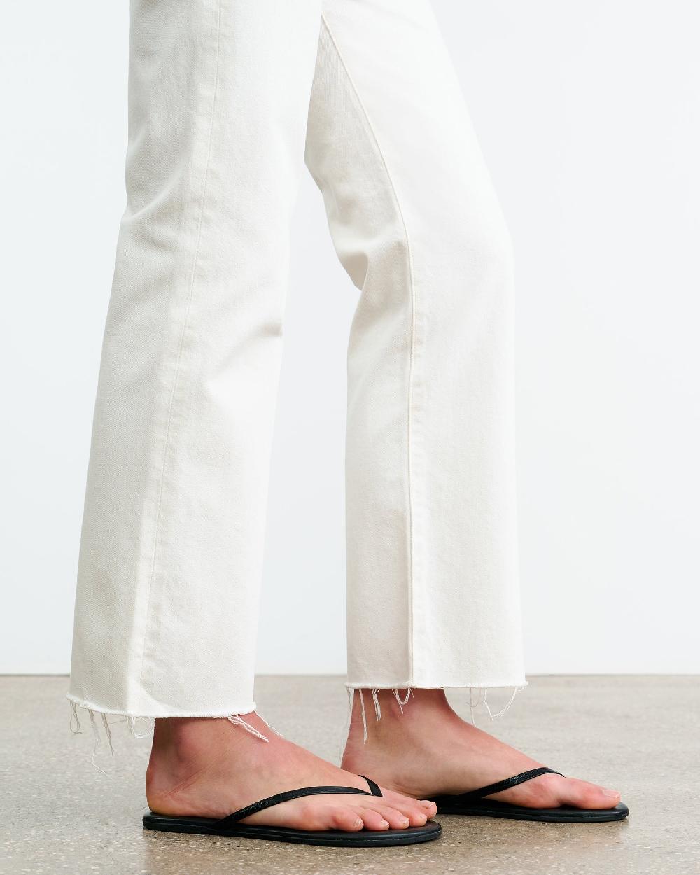 Nili Lotan NL X TKEES LEATHER FLIP FLOP BLACK
