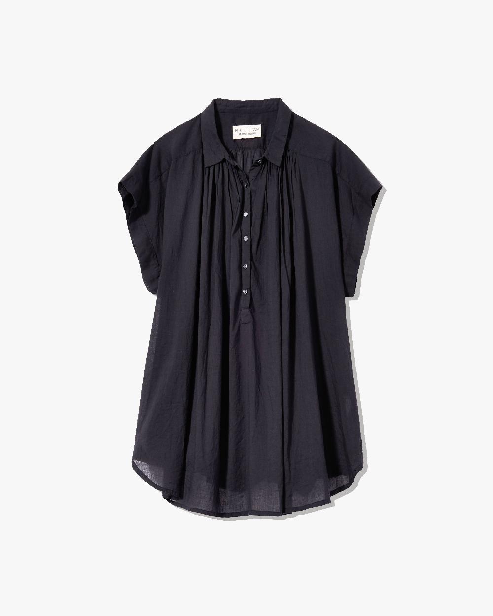nili lotan NORMANDY BLOUSE CHOCOLATE BROWN