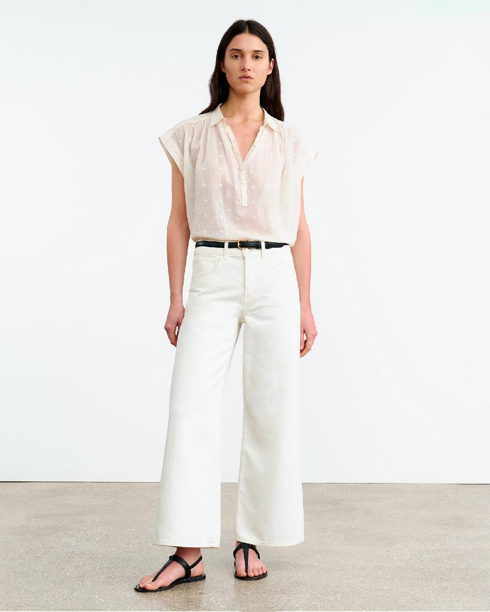 Nili Lotan NORMANDY BLOUSE IVORY