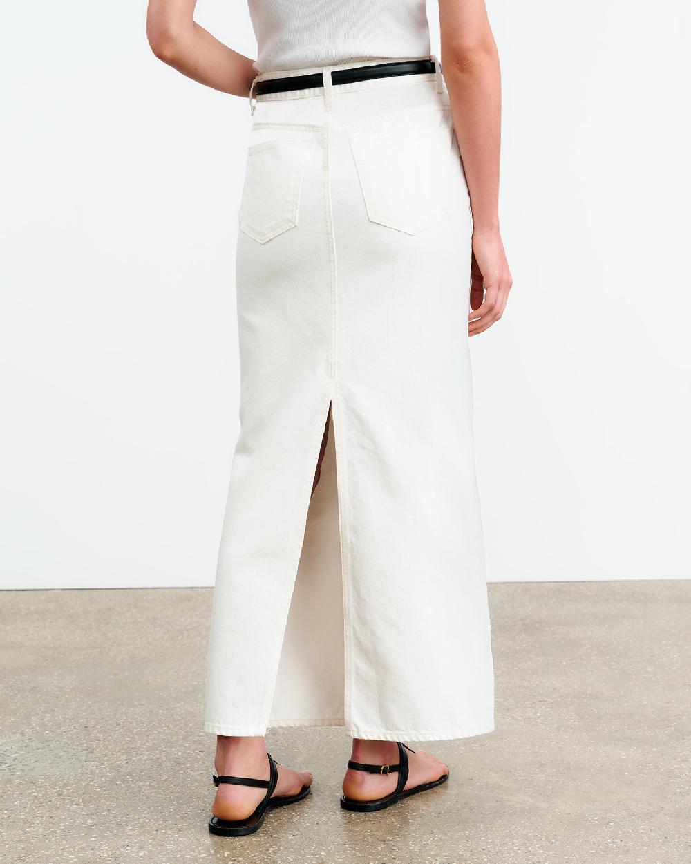 Nili Lotan OZZY DENIM SKIRT CREAM